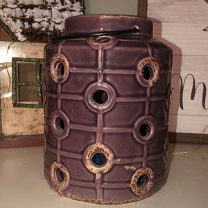 Large Purple Candle Holder